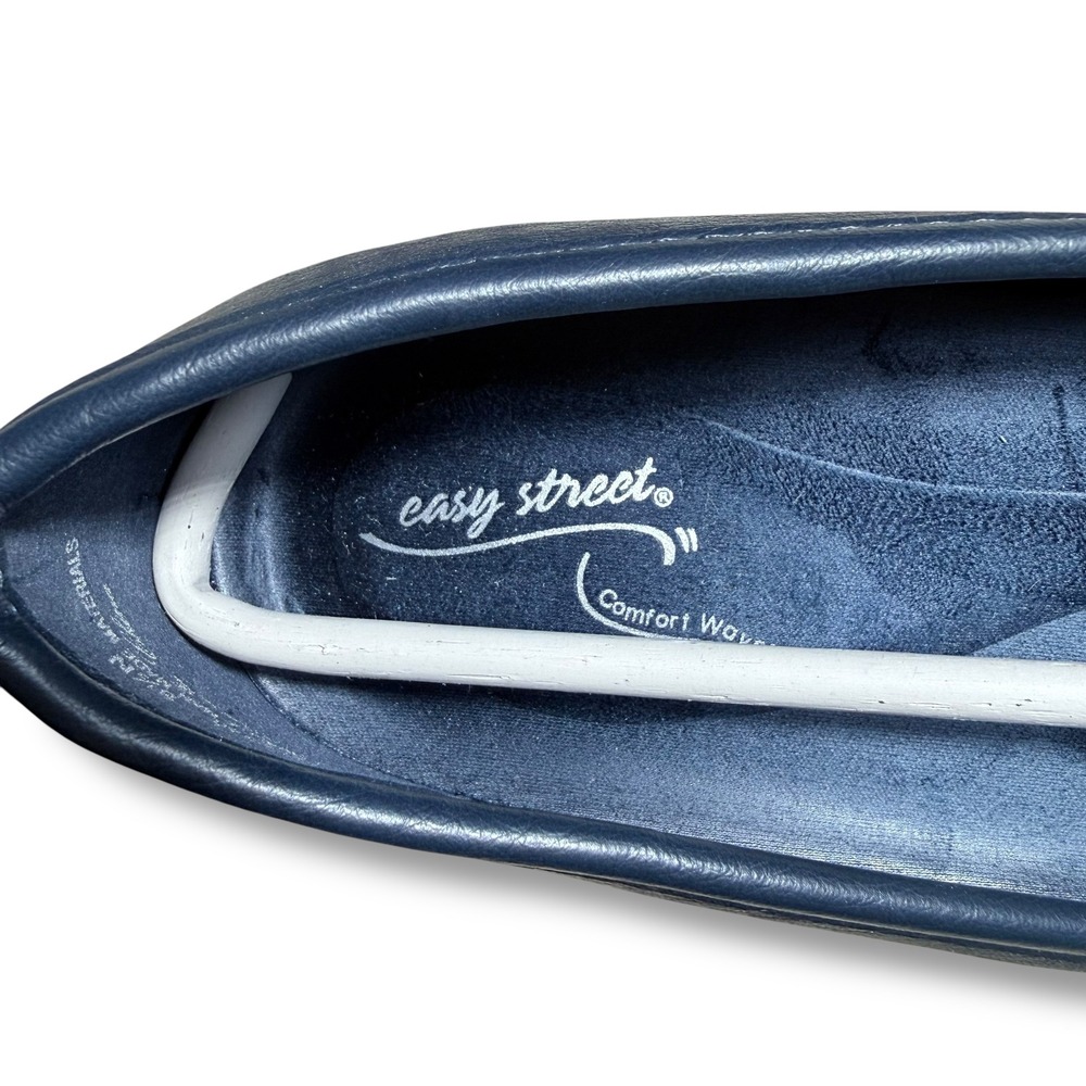 Easy Street Comfort Wave Navy Blue Ballet Flats Womens Size 8.5 N Narrow - Picture 3 of 11